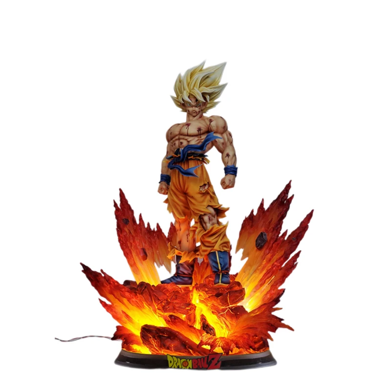 

46Cm Fc 5Th Anniversary Limit Dragon Ball Z Gk Anime Periphery Action Figure Son Goku Super Saiyan Luminous Statue Model Toys