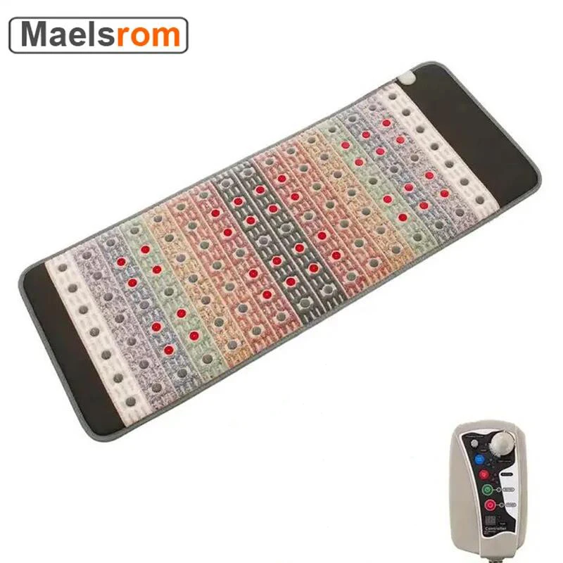 

180*70 CM Negative Ion Gemstone Heating Stone Mattress Rainbow Far Infrared Photon Cushio Electric Heated Mat Boby Massage Tool