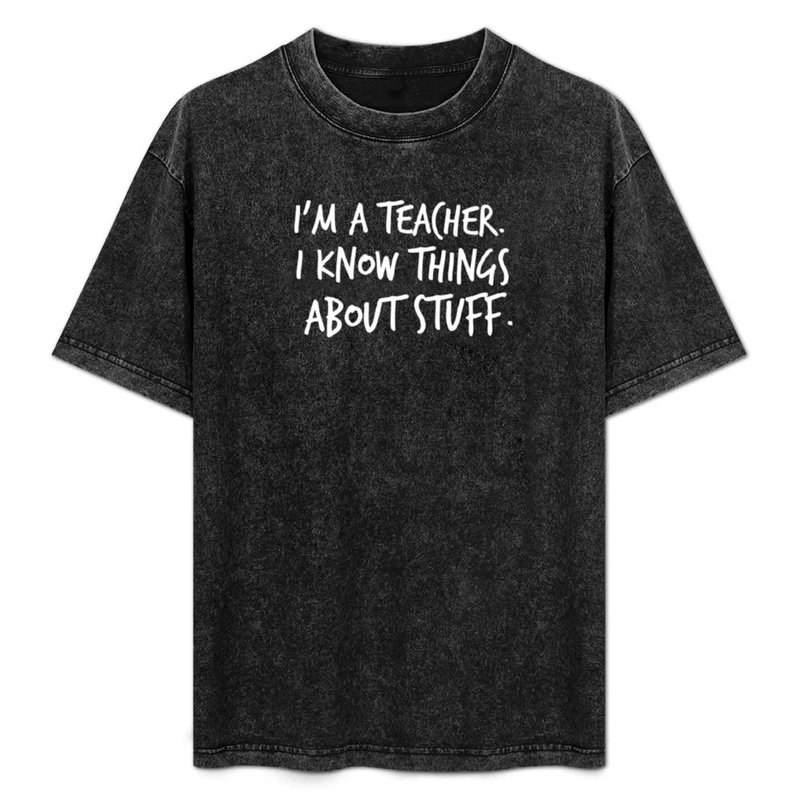 I'm A Teacher, I Know Things About Stuff T-Shirt Holiday Lightweight T-Shirt