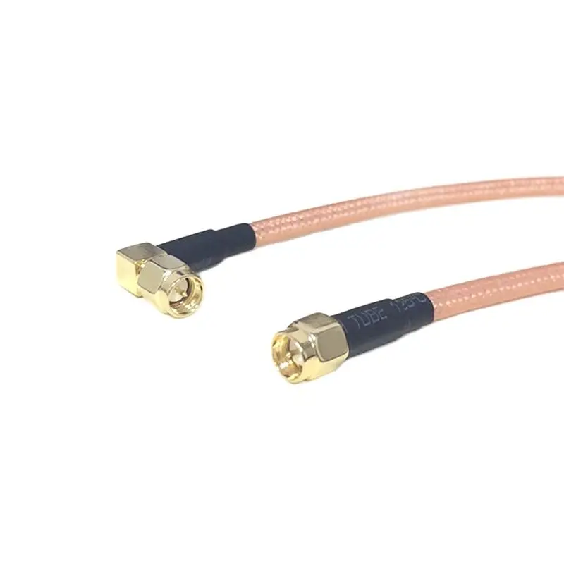 1PC SMA  Male  Switch SMA Plug Right Angle Pigtail Cable RG316 RG174 RG5815cm/30cm/50cm/100cm Wholesale For Wifi Wireless Modem