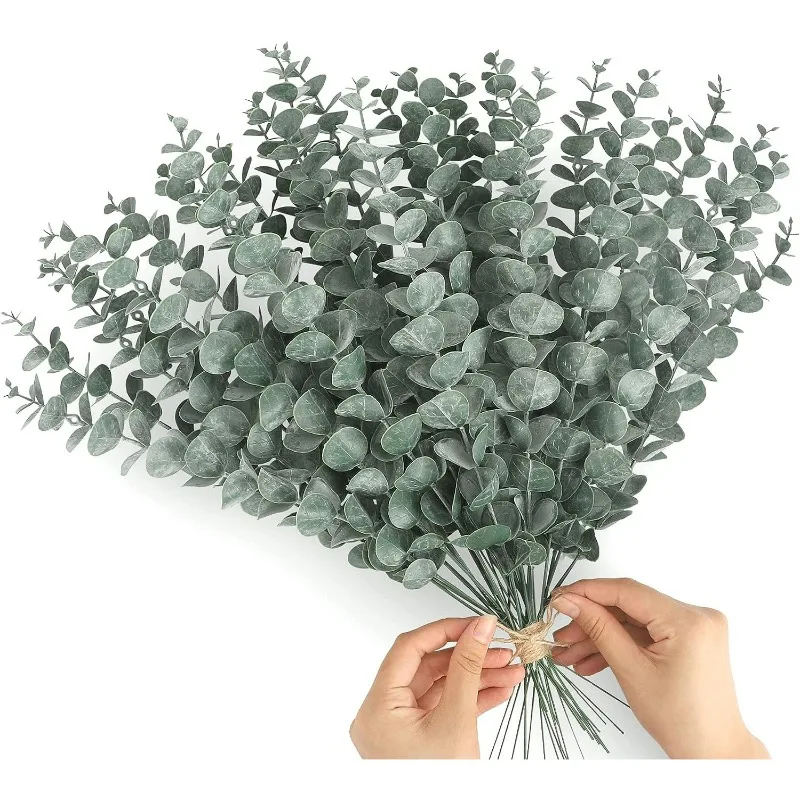 

Artificial Eucalyptus Leaf 45cm Single Eucalyptus Eucalyptus Money Leaf Simulation Green Plant Indoor Flower Arrangement