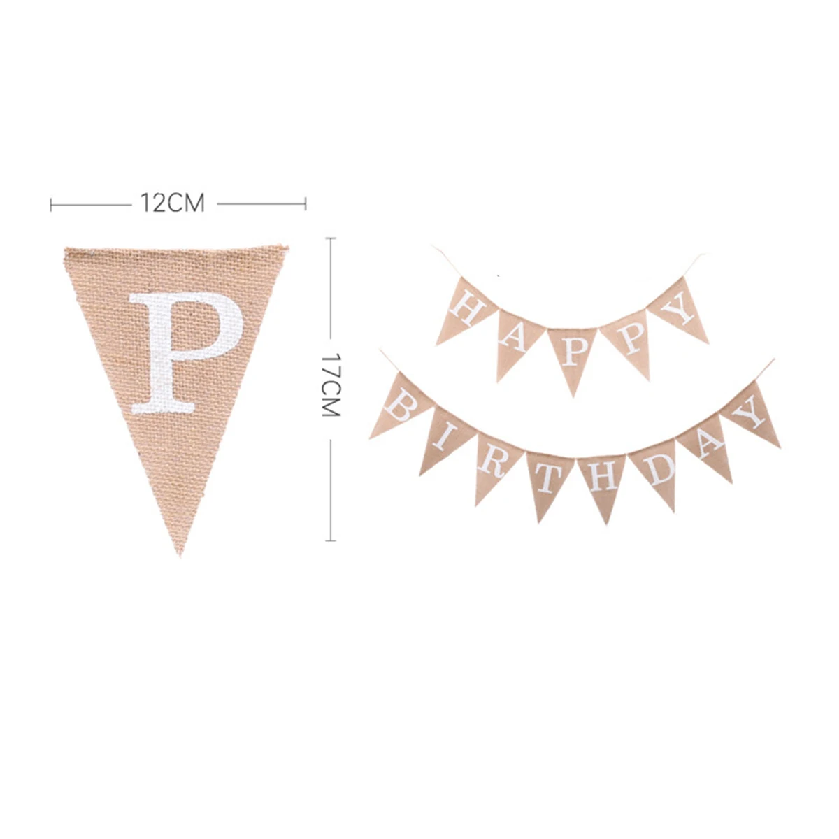 

2M Happy Birthday Bunting Banner Pennant Garland Decoration Flags Favors Reusable Bedroom Wall Ceiling Table Doorway