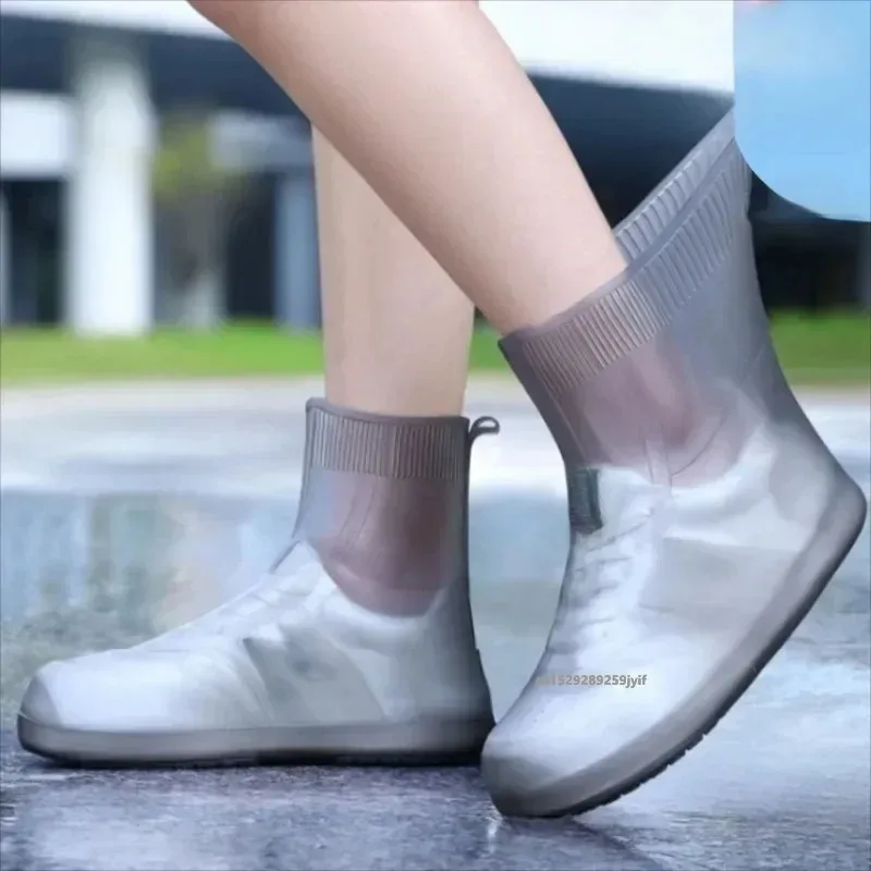 Thickened Reusable Waterproof Rain Shoes Covers Non-slip Shoes Protector Outdoor Rain Boot Overshoes Walking Shoes Accessories