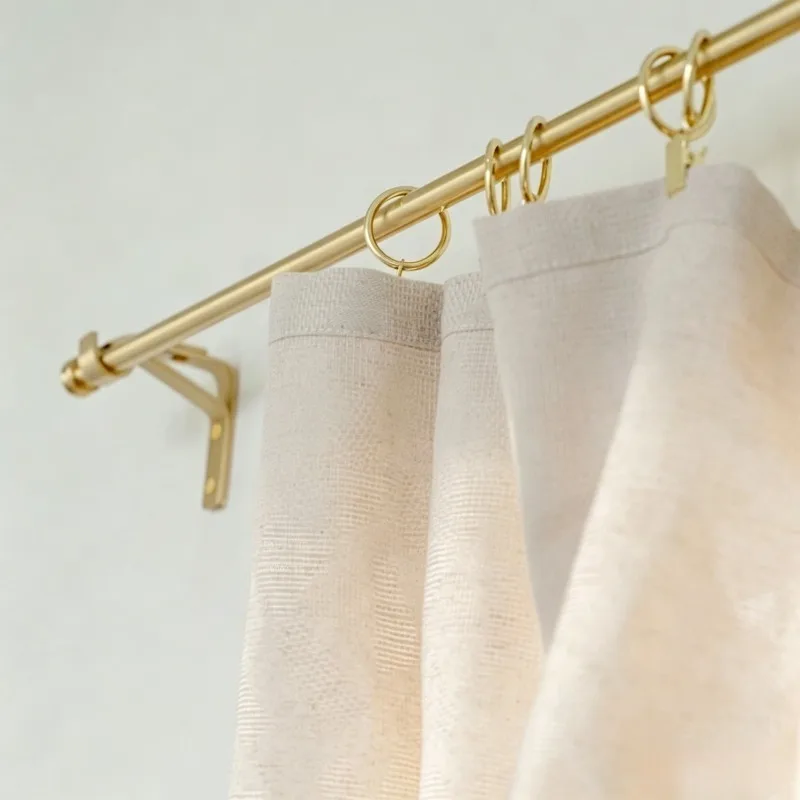 Brass Towel Rack Bathroom Wall Mount Towels Holder Luxury Modern Golden Bath Towel Rack Kitchen Dishcloth Shelf and Curtain Rod view 4