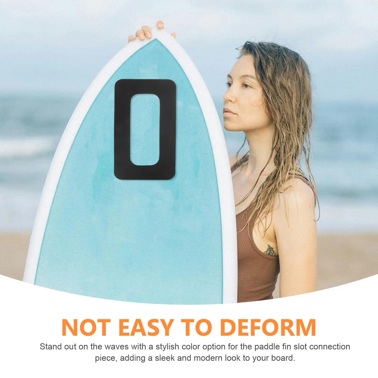 4Pcs Paddle Board Fin Box Mount Patch PVC Repair Adhesive Connector Center Fin Slot Adapter Detachable Base for Sup Surf Kayak