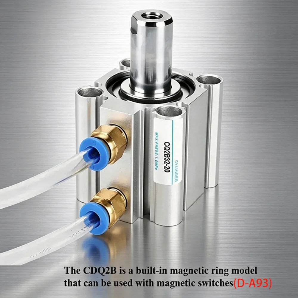 CQ2 Series CQ2B Double Acting Thin Compact Cylinder Various Sizes Available CQ2B12 to CQ2B80x100 for Industrial Use