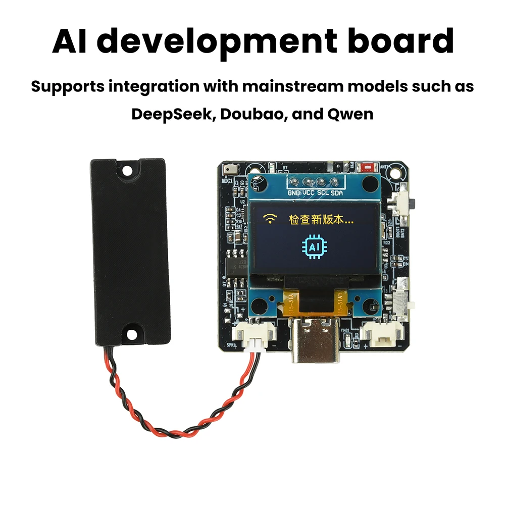 ESP32-C3 AI Voice Development Board with OLED Screen Supports WiFi for DeepSeek/Doubao/Qwen/Xiaozhi