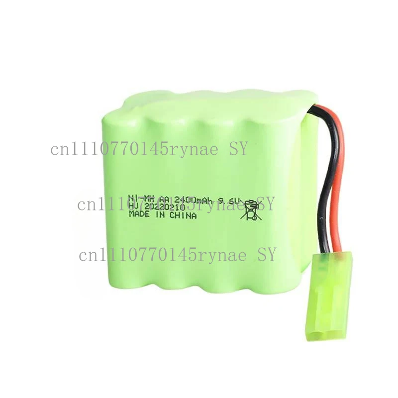 AA 9.6V 4+4 side-by-side 2400mAh Ni-MH Rechargeable Battery Pack For RC Toys Cars Tanks Robots Boats Guns