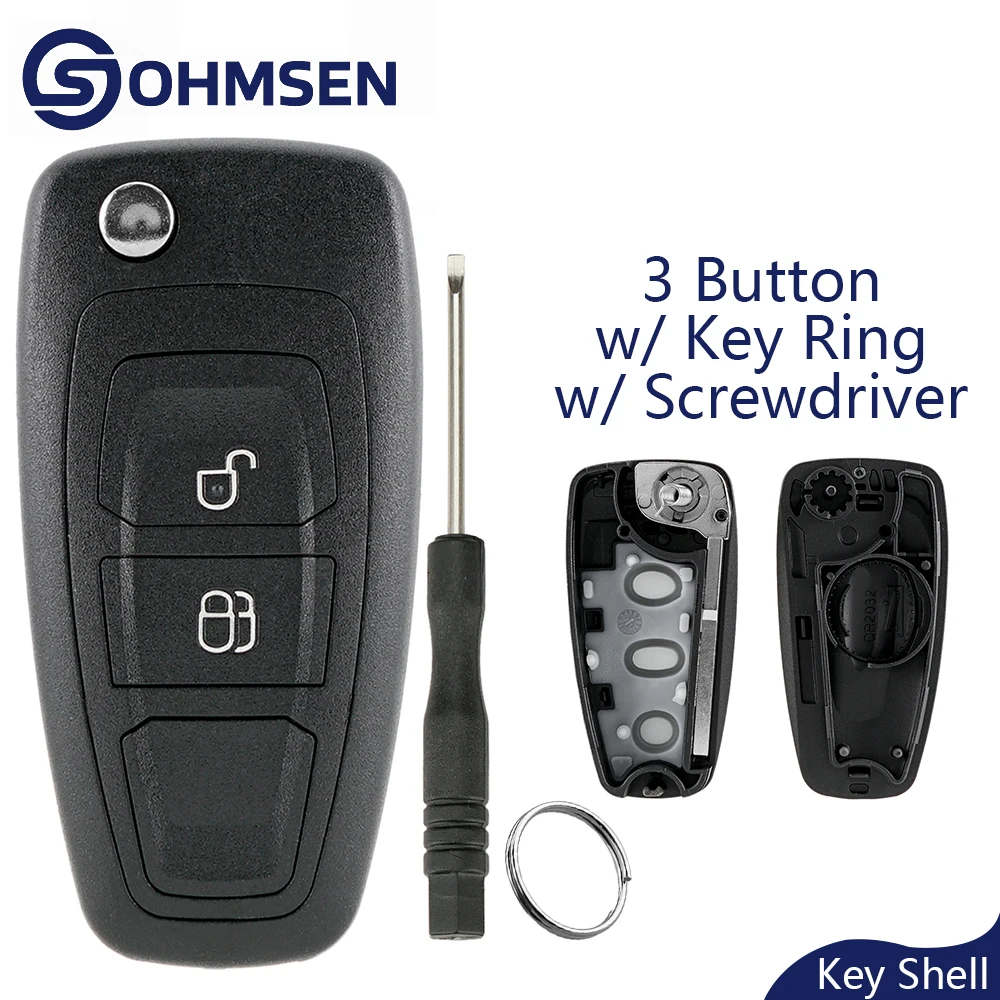 

Флип-брелок с дистанционным управлением, 2 кнопки для Ford Ranger 2011-2015, ремонтный корпус своими руками