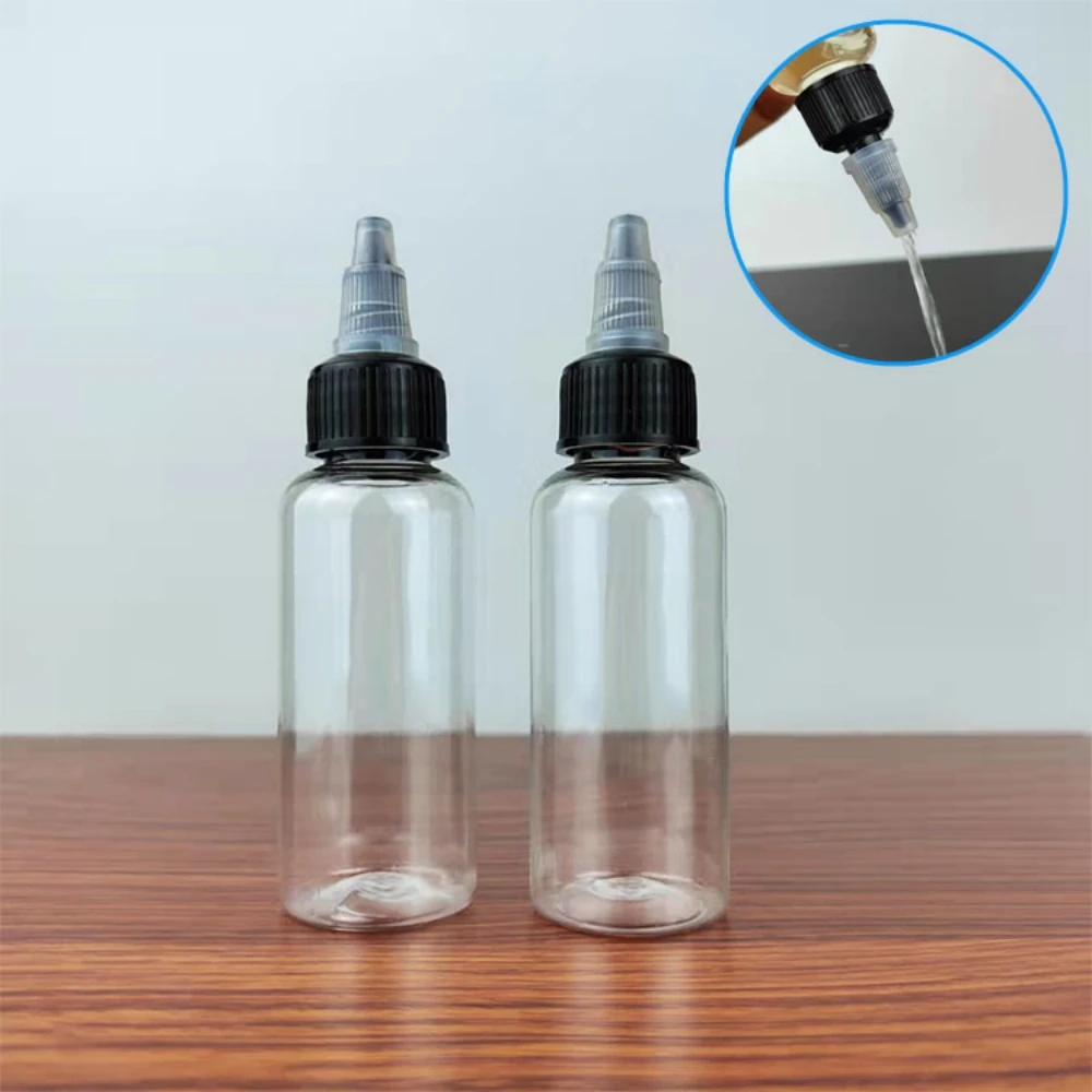 10pcs 30/60/100/120ml Recyclable Clear Tattoo Airbrush Ink Pigment Bottles Empty Bottle Container For Tattoo Ink Color