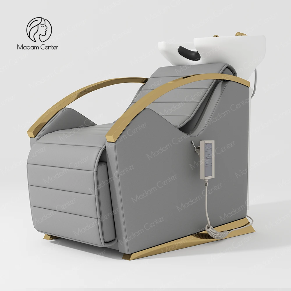 

Modern Design Electric Motorized Shampoo Bowl Chair Bed Washing Spa Headspa Reclining Chair for Hairdressing Salon
