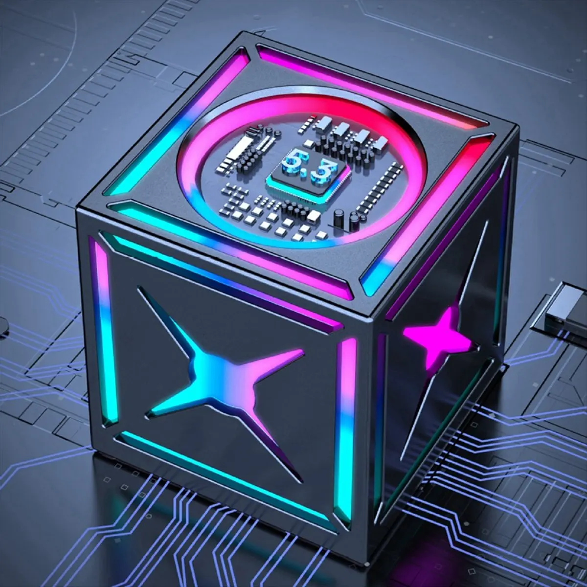 

Беспроводная мини-колонка AS62 для улицы с RGB-подсветкой, стерео-вуфером, портативным сабвуфером, атмосферным звуком, Bluetooth, розовая