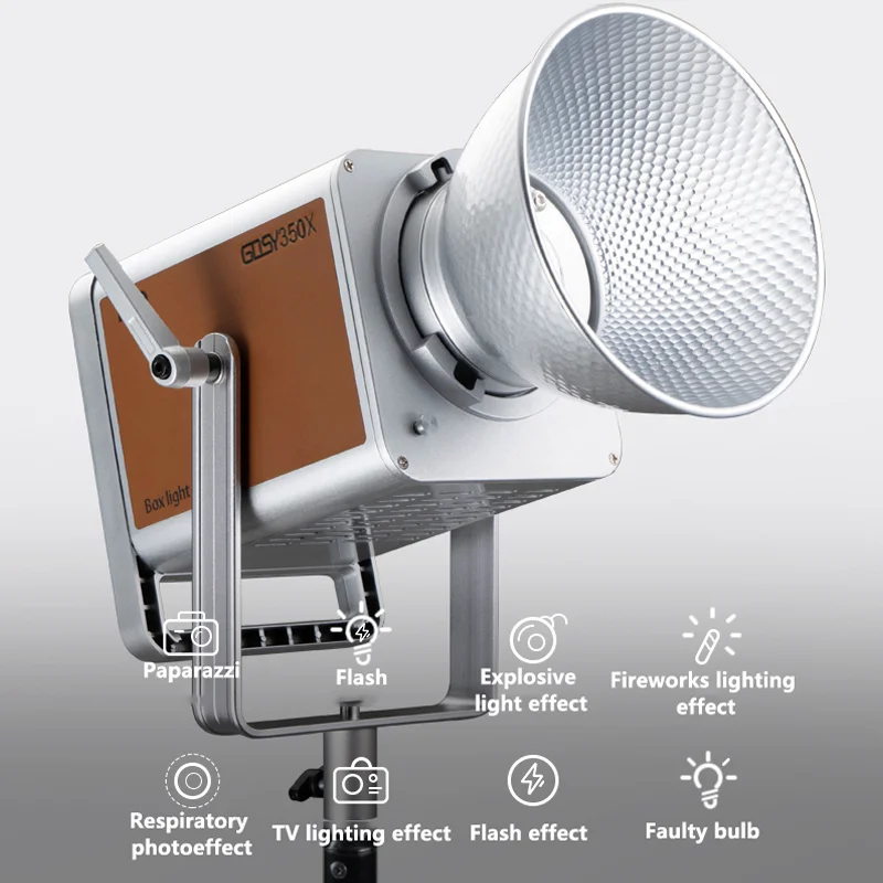 

MIAOTU GDSY350x-pro 350W Bi-Color LED Video Light APP Control Bowens Mount Lighting for Live broadcast Photography Video Record