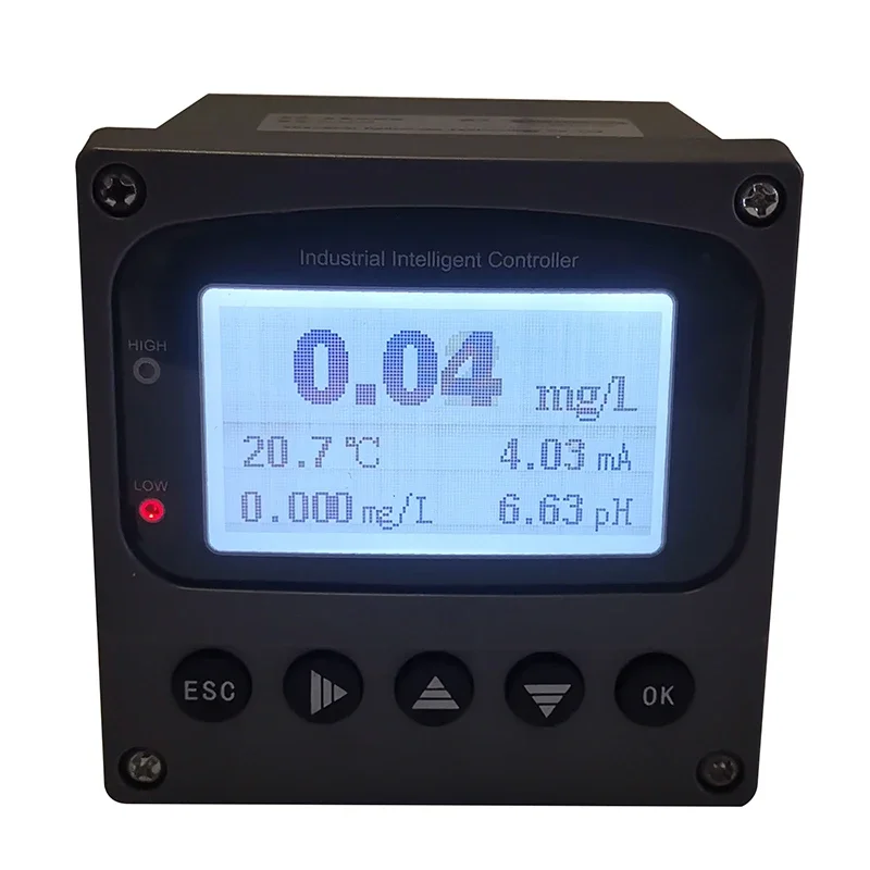 Real Time Free Chlorine Controller Online Residual cl    Relay 4~20mA RS-485 hypochlorous acid HOCL customize