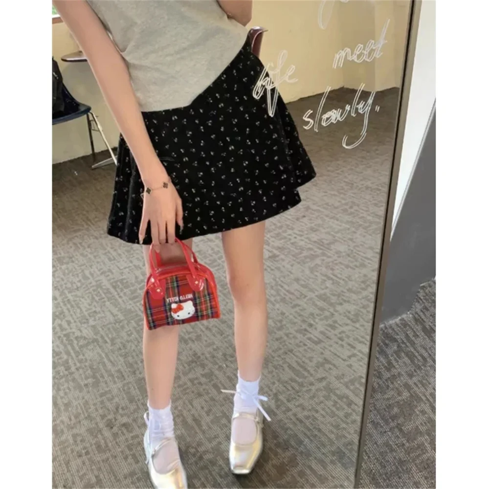 Summer Floral Print Skirts High Waisted Straight A-line Short Skirt Streetwear Slim Fashion Mini Dress Casual Ruffled Mini Skirt