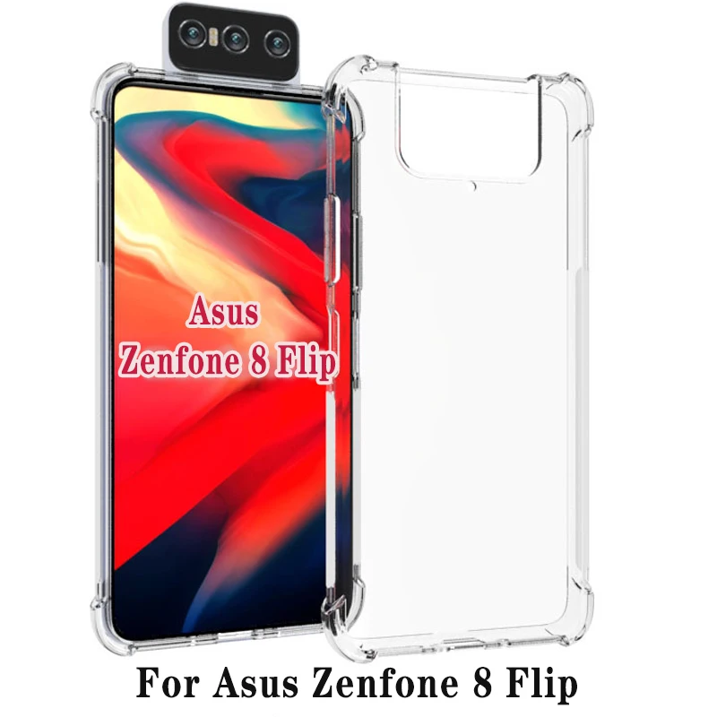 Air Cushion Case for Asus Zenfone 8 Flip ZS672KS Clear TPU Bumper Silicone Airbag Back Cover Case for Asus Zenfone 8 Flip 5G