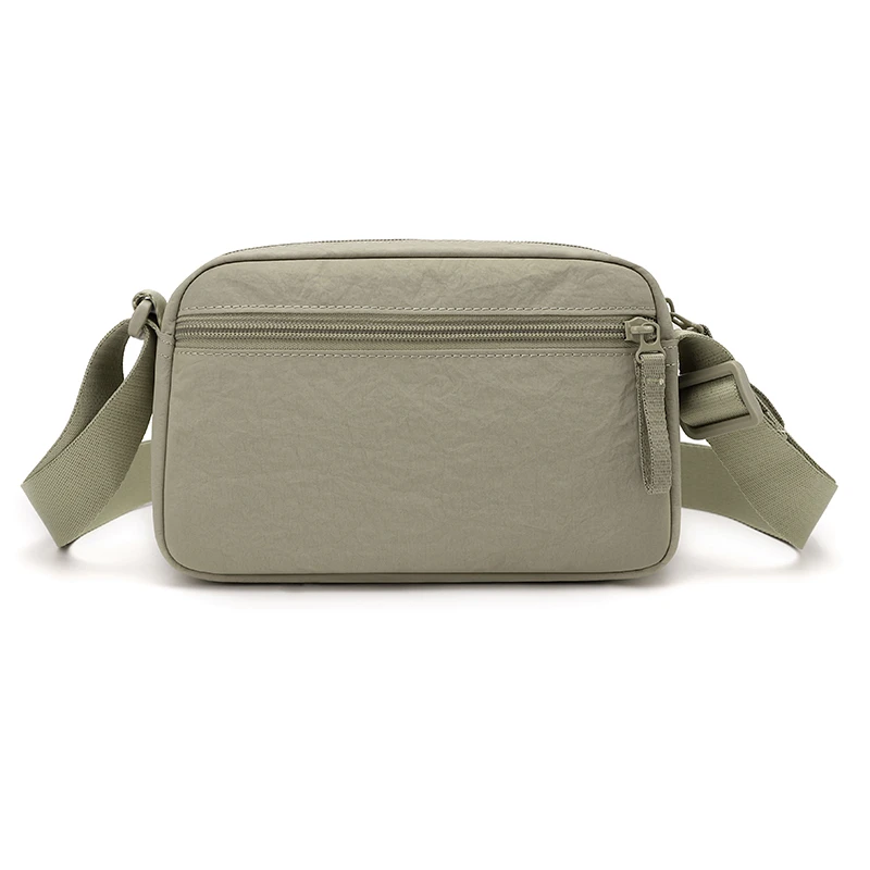 Leichte Damen-Umhängetasche aus Nylon mit mehreren Fächern, lässige Schultertasche für Alltag, Reisen und Einkäufe – Detail 3