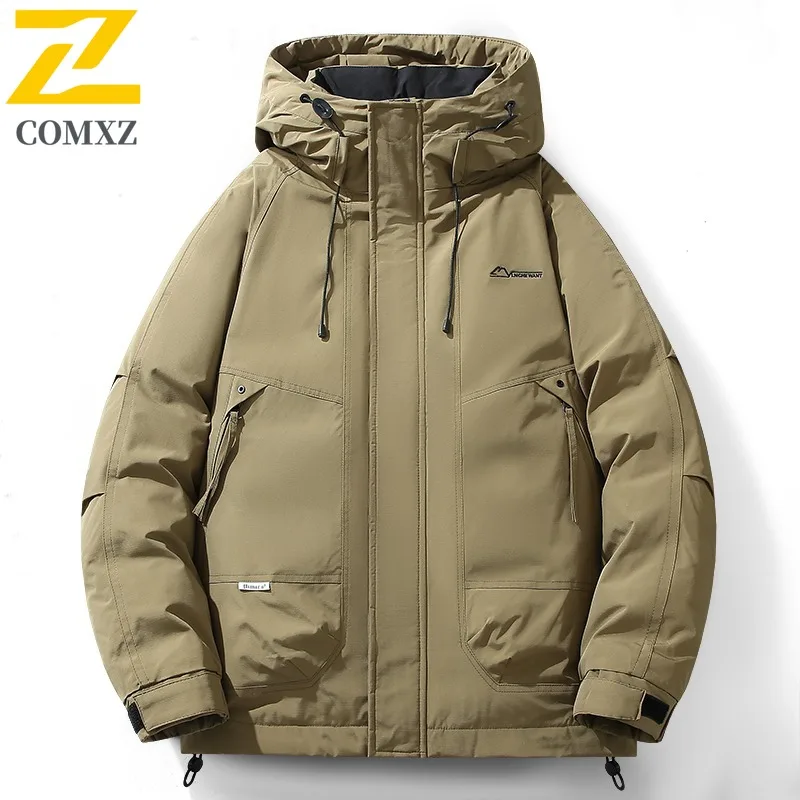 

COMXZ Luxury Men Down Jacket 2025 Outdoor Camping Windproof Puffer Coat Travel Camping Cold Protection Winter Jackets