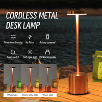 KINSCOTER LED Table Lamp For Bedroom Rechargeable Wireless Touch Lamp Camping Creative Lamp Rechargeable USB-C Desk Lamp