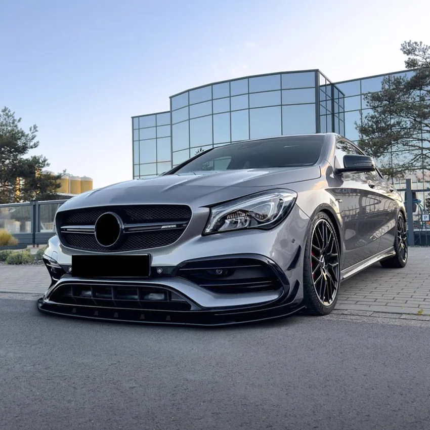 Front Bumper Spoiler Lip Splitter Protector Kit For Mercedes-Benz CLA Class C117 CLA200 CLA220 CLA250 CLA260 CLA45 AMG 2016-2019