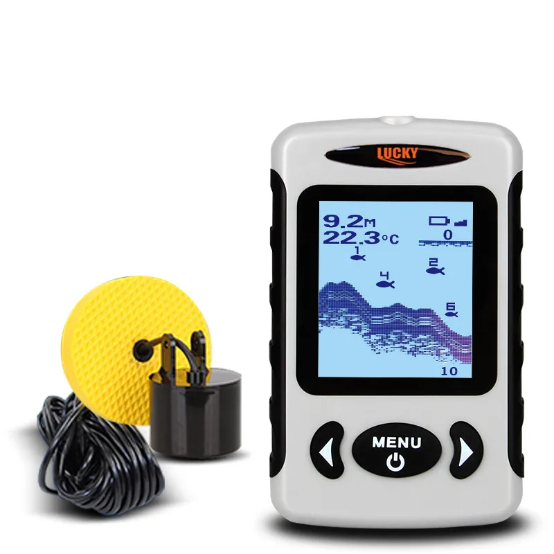 Portable  Fish Finder, Echo Sounder, Depth Finder, Ice Fishing Sonar, 45m Underwater Detection