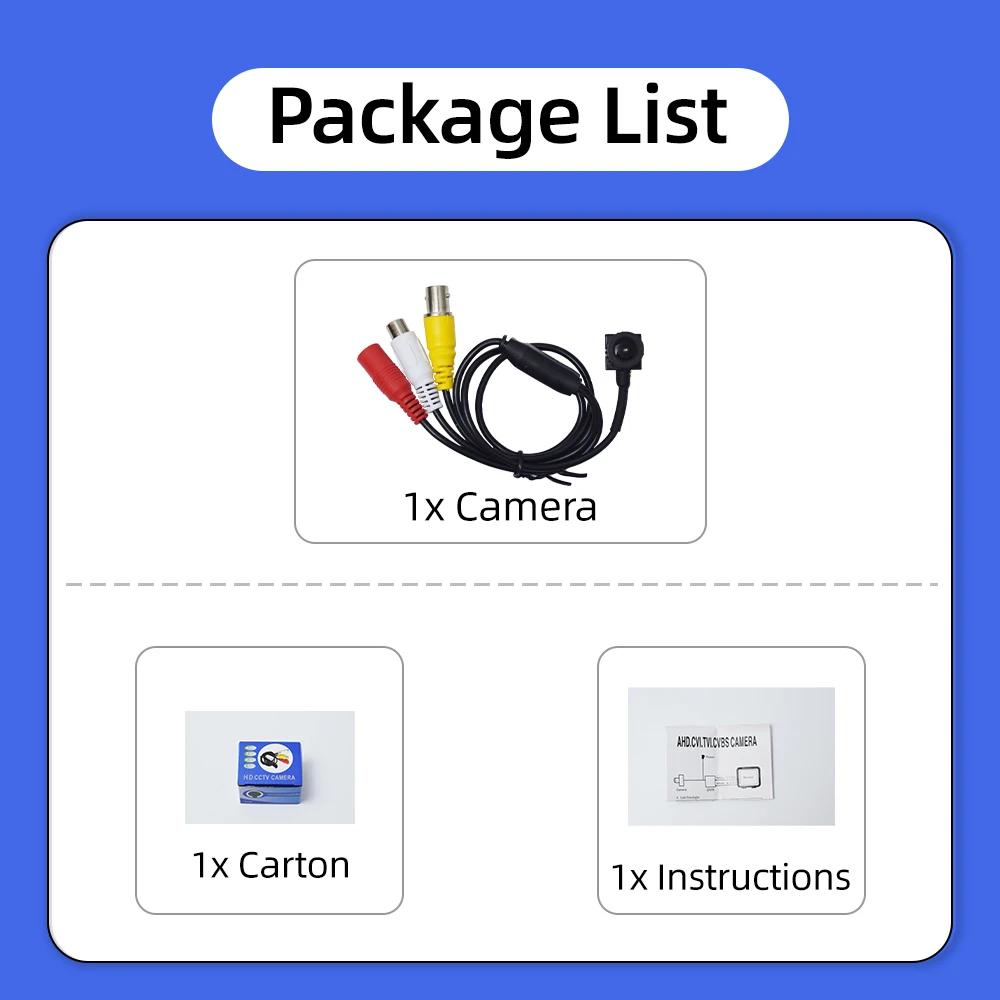 كاميرا Securexpert 2MP 1080P HD Mini AHD عدسة 3.6 ملم كاميرا مراقبة أمنية CCTV مع ميكروفون الصوت BNC موصل الفيديو