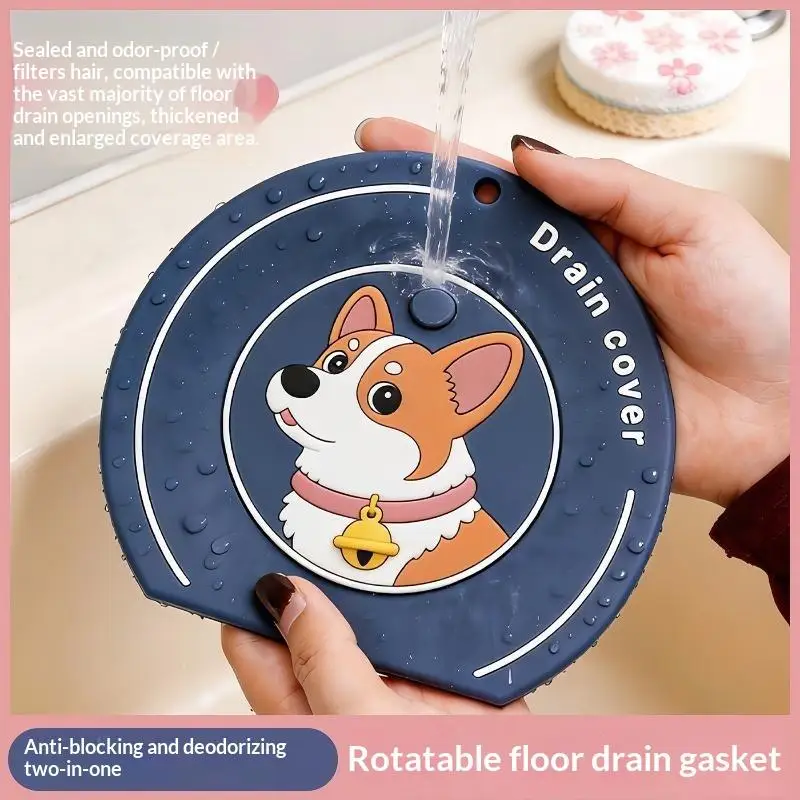1PC Insect Proof Floor Drain Cover Reusable Drain Stopper Seal Mat Anti Odor For Kitchen Sink Bathtub Shower Drain Plug Home Use