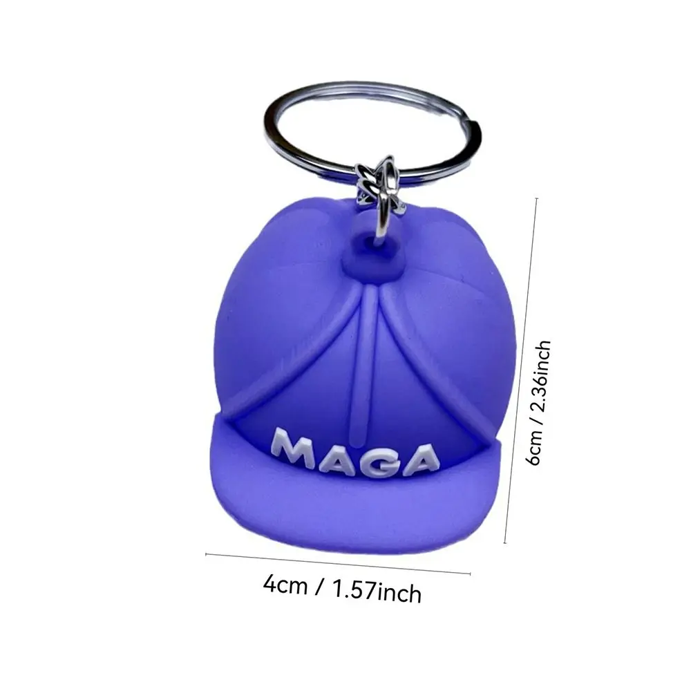 New MAGA Keychain Silicon Trump Key Holder Creative Keyring Men