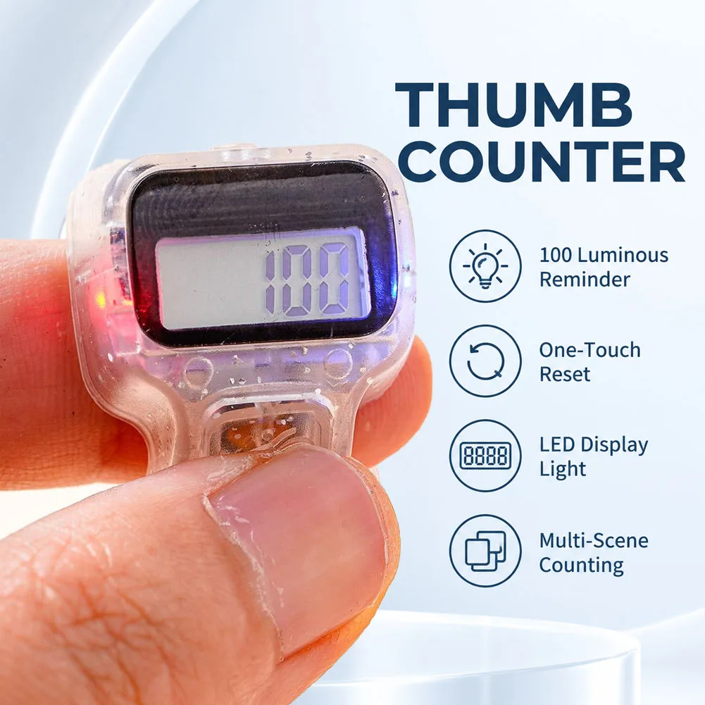 Digit Number Count Clicker Resettable Clicker NEW Fitness Electronic Finger Counter Mini Digital Display Hand Tally Counter