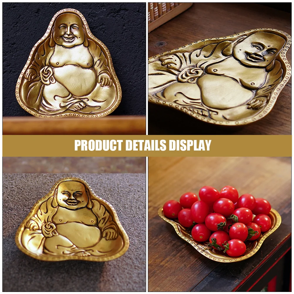 

Large Capacity Resin Serving Platter Vintage Snack Storage Tray Fruit Candy Dessert Plate Table Tray for Home Decor