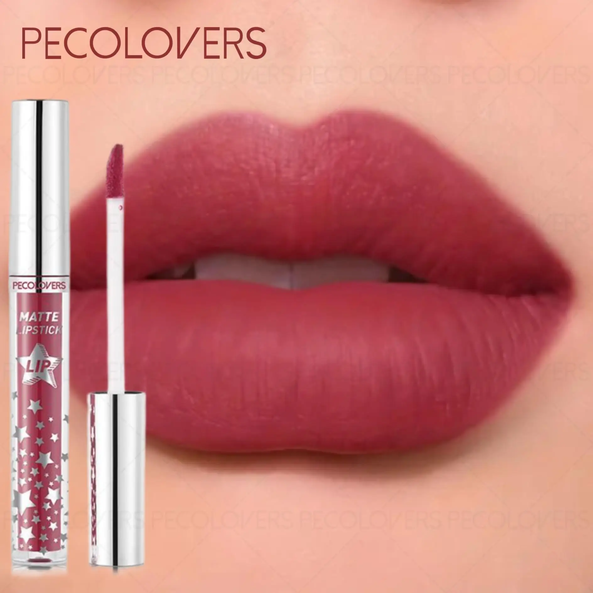 ลิปกลอสเนื้อลิควิดติดทนนาน ไม่ติดแก้ว ลิปสติกเนื้อแมทกันน้ำ ของขวัญวันวาเลนไทน์สำหรับสุภาพสตรี วันแม่