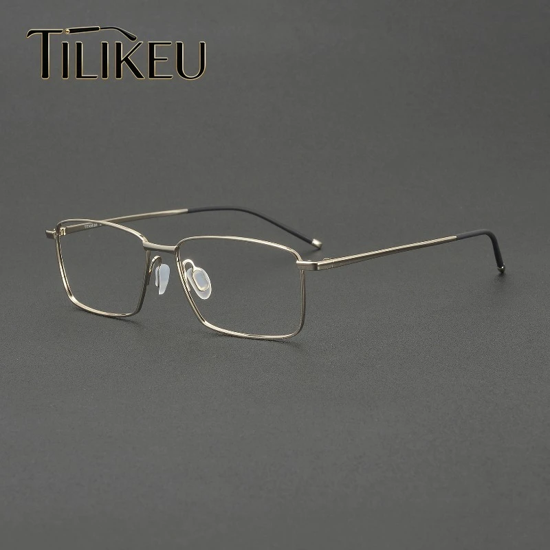 2026 Business Men's Ultralight Pure Titanium Glasses Frame Retro Rectangular Eyewear Men Computer Daily Fashion Eyeglasses Frame