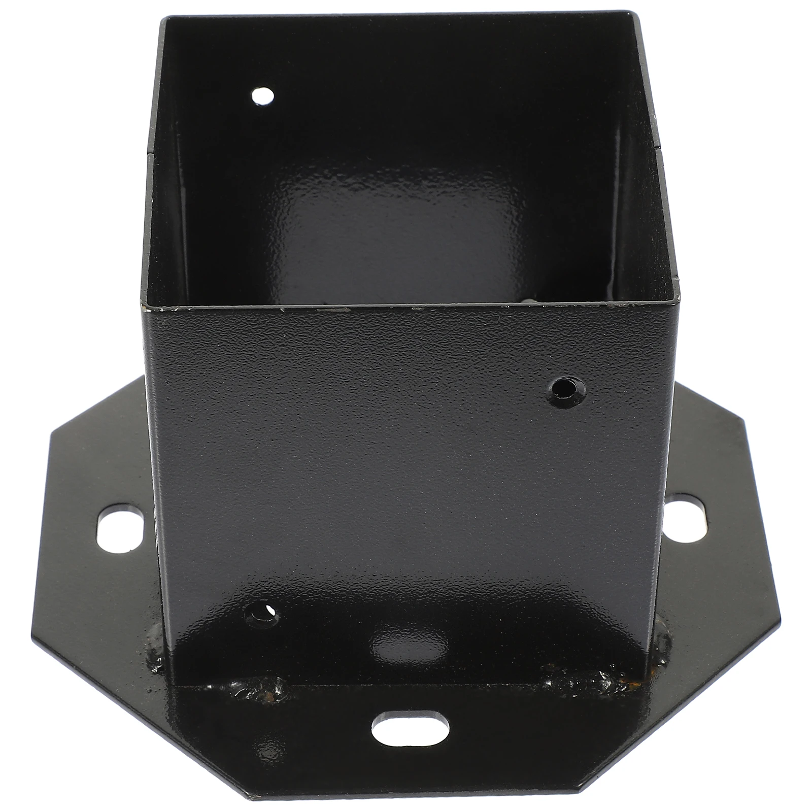 

1pc Black Railing Post Base Square Guardrail Shield Deck Fence Support Bracket 4x4 Post Sleeve Porch Trim Anchor