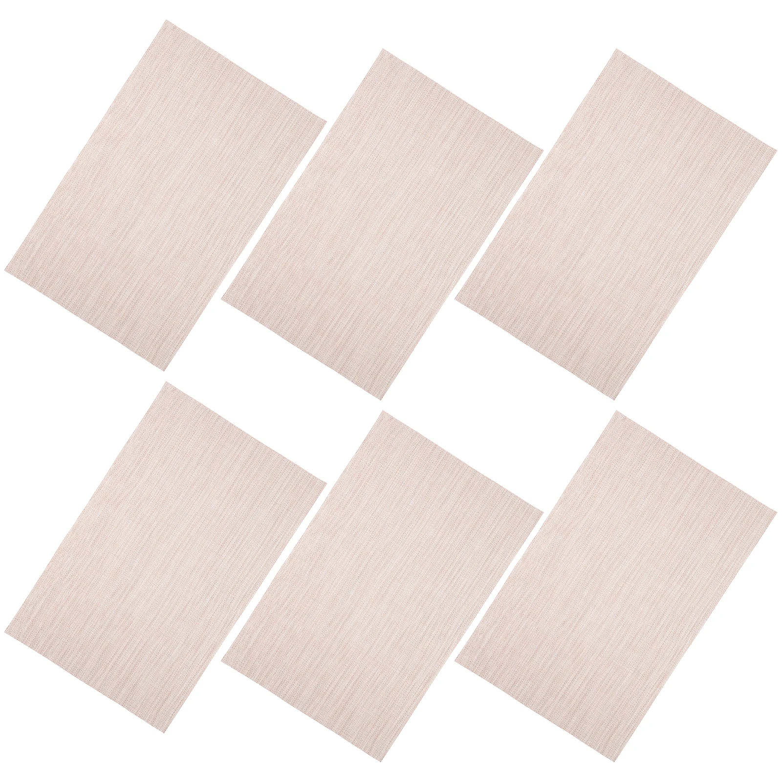 

6pcs Beige 2x2 Placemats Table Bulk Placemats Place Mats Coasters Dishes Mat Bowl Mats Dinner Decor Protective Set