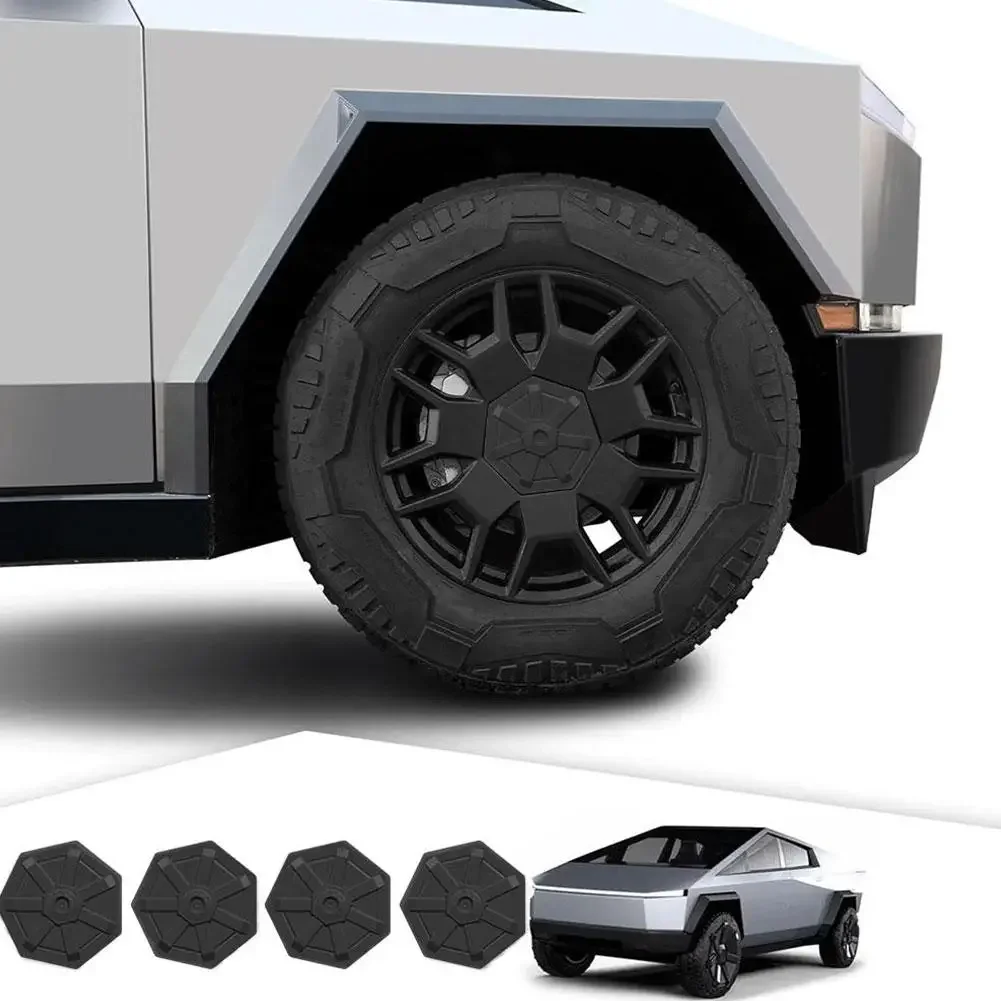 For Tesla Cybertruck 2024 Hub Caps Center ABS Cover Decoration 4pcs Removable For Cybertruck Modification Kit Anti-Rust Wheel