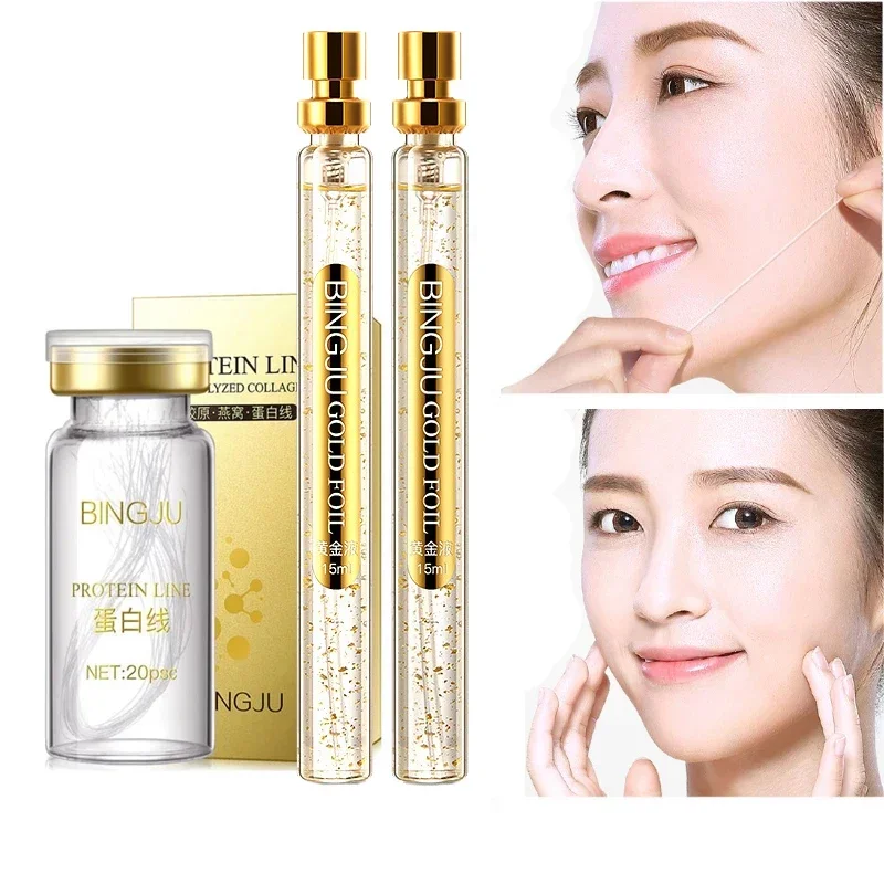 Face Filler Absorbable Collagen Protein Thread Face Lift Plump Silk Fibroin Line Carving Anti Aging Essence