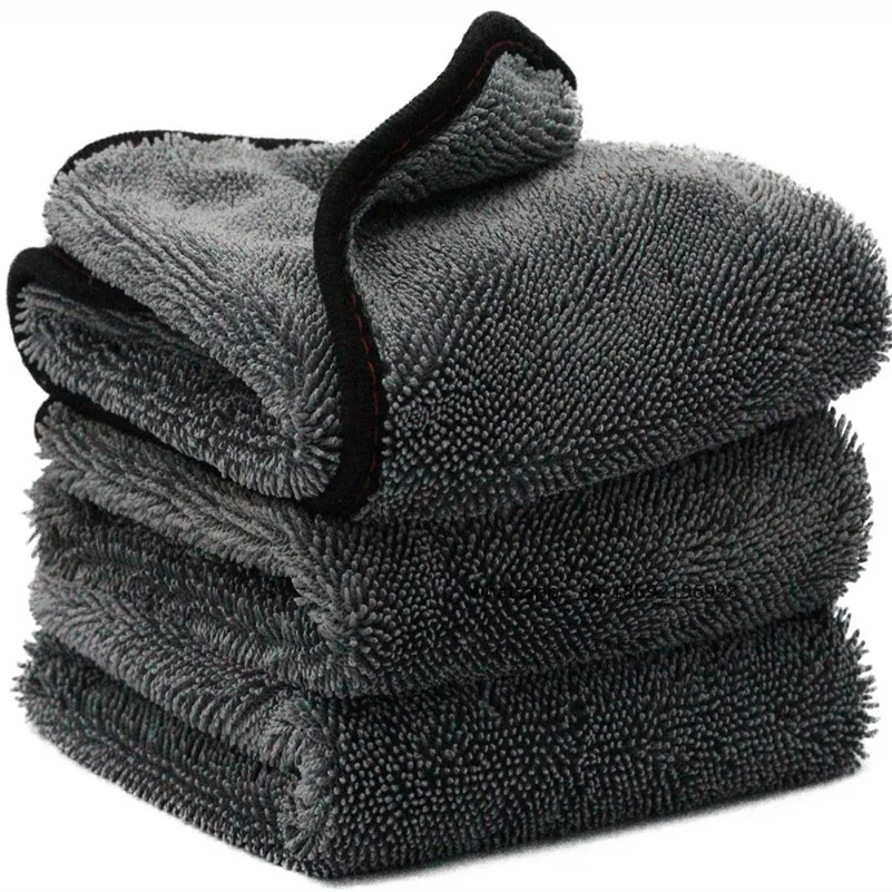 3 Pices Microfiber Twist Car Wash Towel Professional Car Cleaning Drying Cloth Towels for Cars Washing Polishing Waxing Detailin