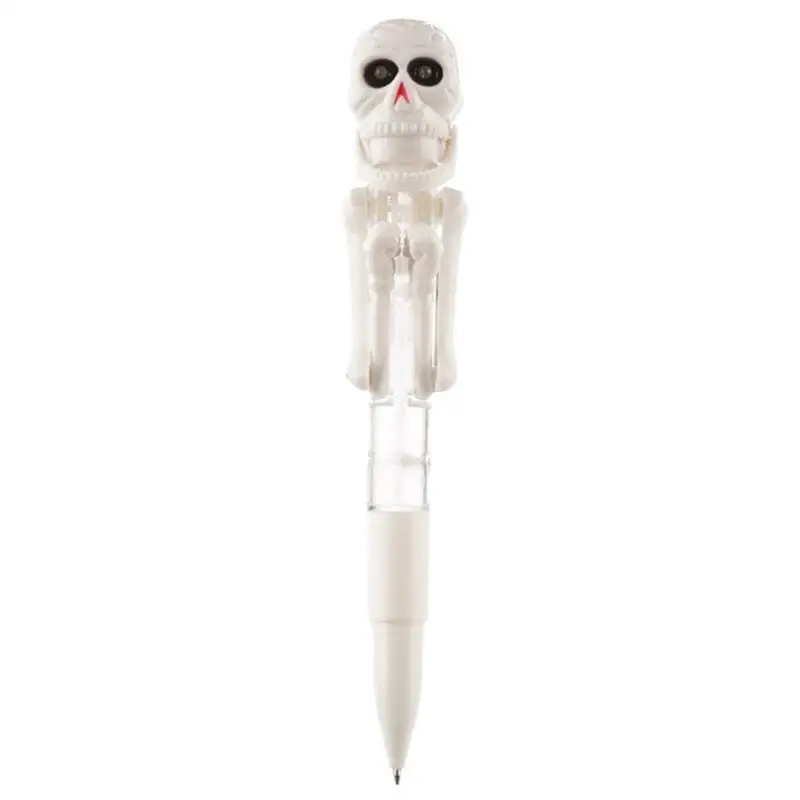 Skeleton Funny Pen Toy Skeleton Boxing Pen With LED Light Taking Notes Ergonomic Grip Ballpoint Pens Decorative For Study Room