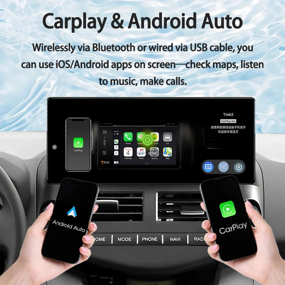 أندرويد السيارات 12.3 بوصة لتويوتا لاند كروزر برادو 150 2004-2009 اللاسلكية CarPlay Lntelligent الوسائط المتعددة شاشة تعمل باللمس BT WIFI #3