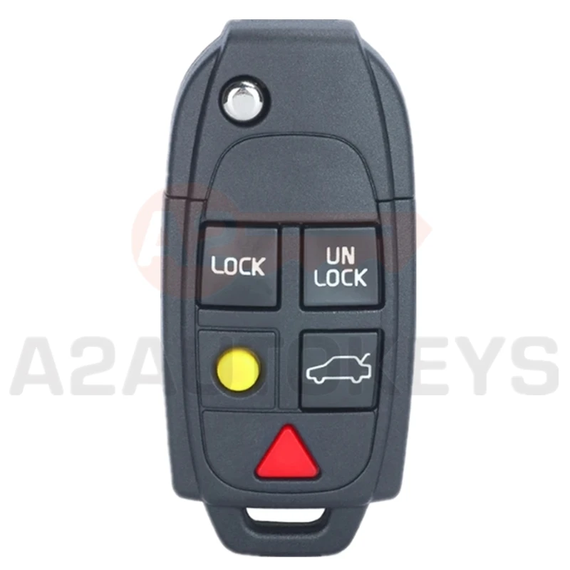 A2AUTOKEYS LQNP2T-APU 5 Buttons 315 MHZ 48 Chip Flip Car Smart Remote Key For Volvo XC70 XC90 S60 S70 S80 V70 2004-2015