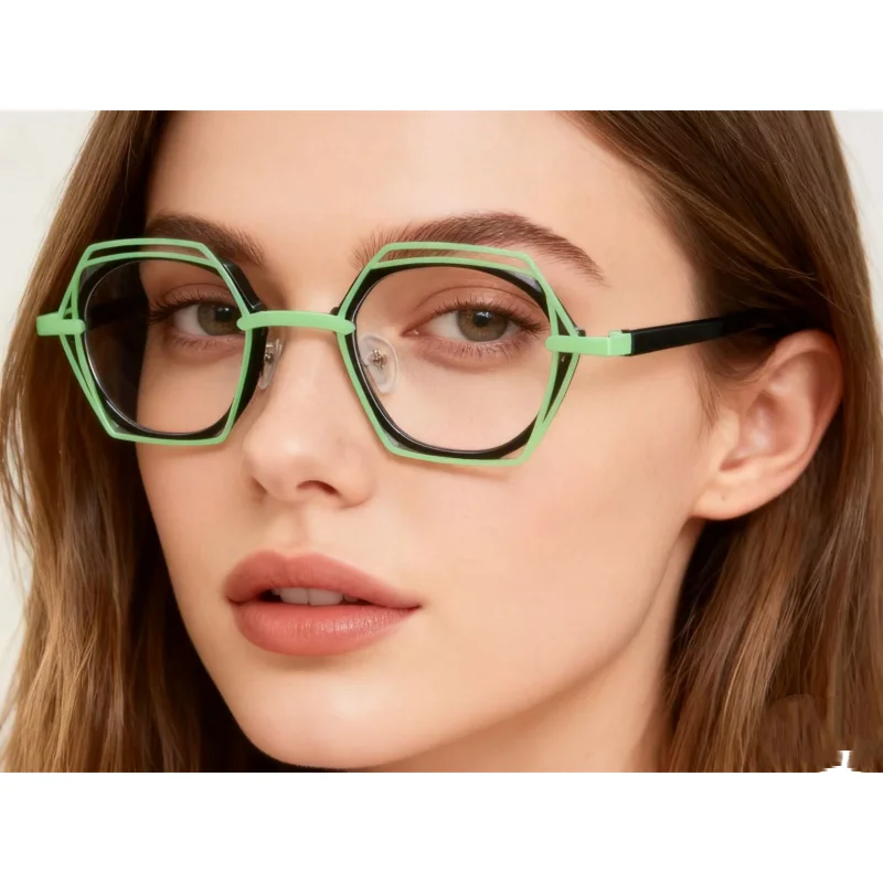 Nuevas monturas de gafas de acetato de titanio para hombre y mujer, monturas de gafas cuadradas de buena calidad, monturas de gafas graduadas Retro