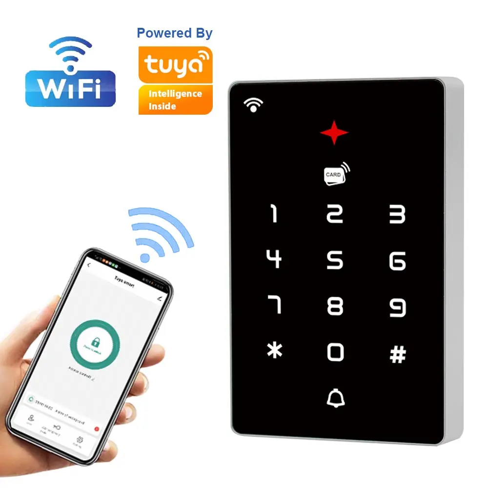 RFID IC Reader Wifi Tuya APP Digital Keypad Waterproof Access Control