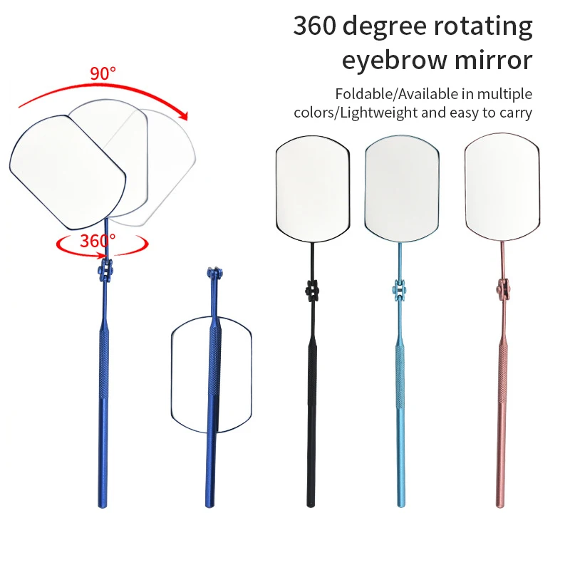四角い折りたたみ式まつげエクステ,多機能ミラー,大型検査ミラー,まつげツール,新品