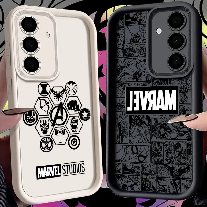 

Marvels Comics Phone Case For Samsung S26 S25 S24 S23 S21 S20 Ultra The Avengers Funda For Galaxy S25 S24 FE S26 Plus Soft Cover