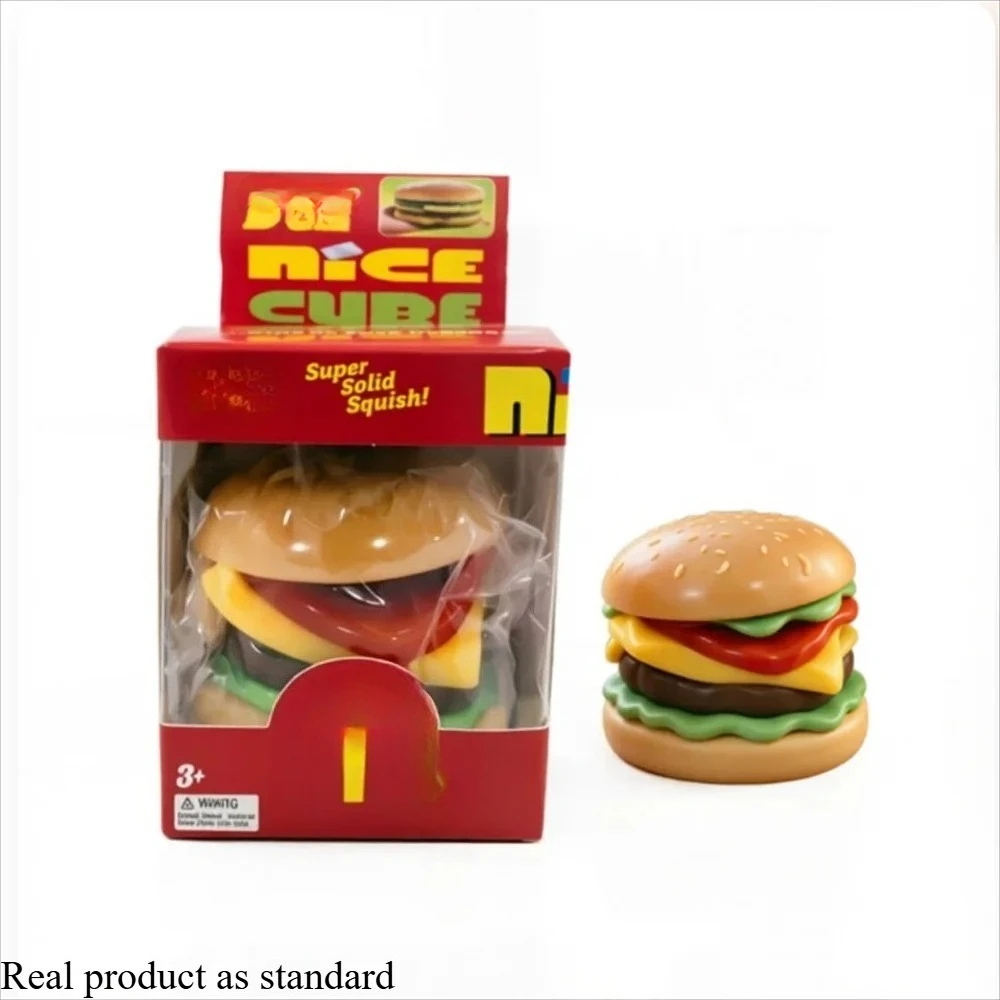 Heißer NeeDoh Burger Squish Blind Box Elastisches Quetsch-Dekompressionsspielzeug zur Stresslinderung