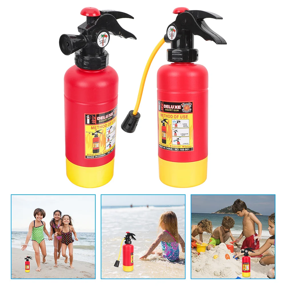 

2 Pcs Fire Extinguisher Water Play Toy Children Battle Simulation Kids Spray Plastic Wear-resistant