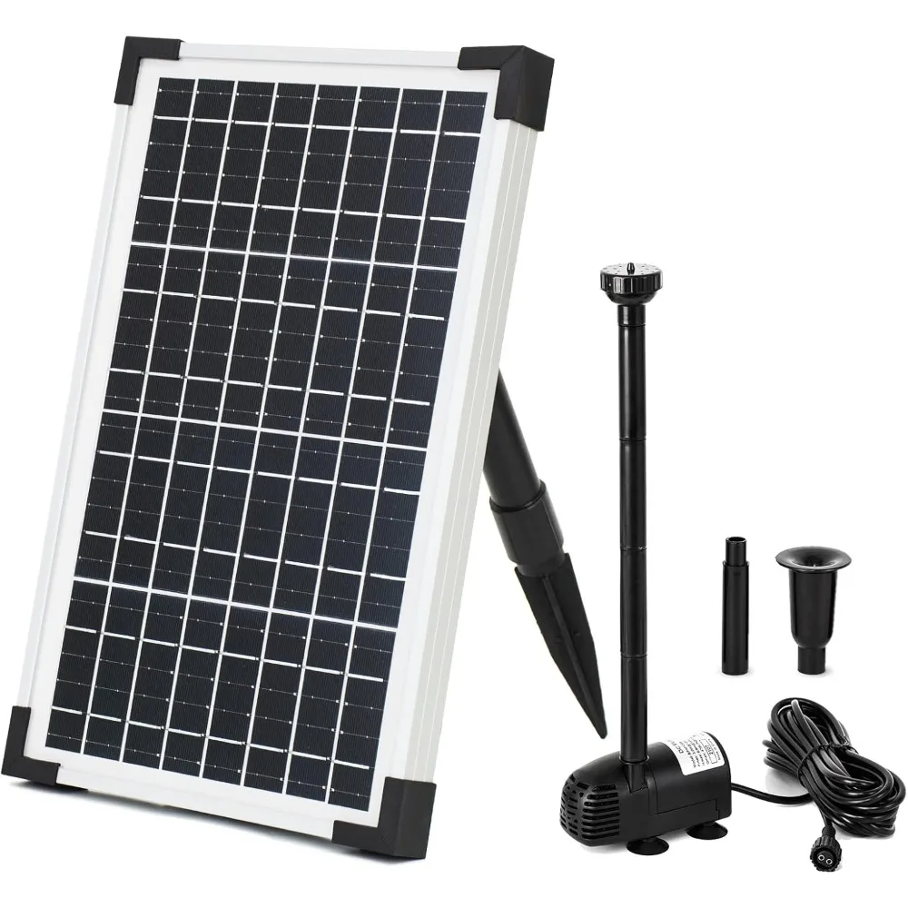 

Solar Fountain Water Pump Kit 12 W, 196 GPH+ 12 Watt Solar Panel Submersible Powered Pump for Small Pond, Garden Decoration