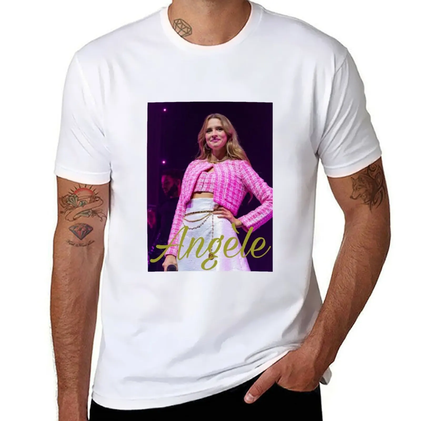 T-Shirt AngèLe Da Uomo, T-Shirt Di Alta Qualità , T-Shirt In Cotone Di Marca Di Lusso, T-Shirt Di Alta QualitÃ