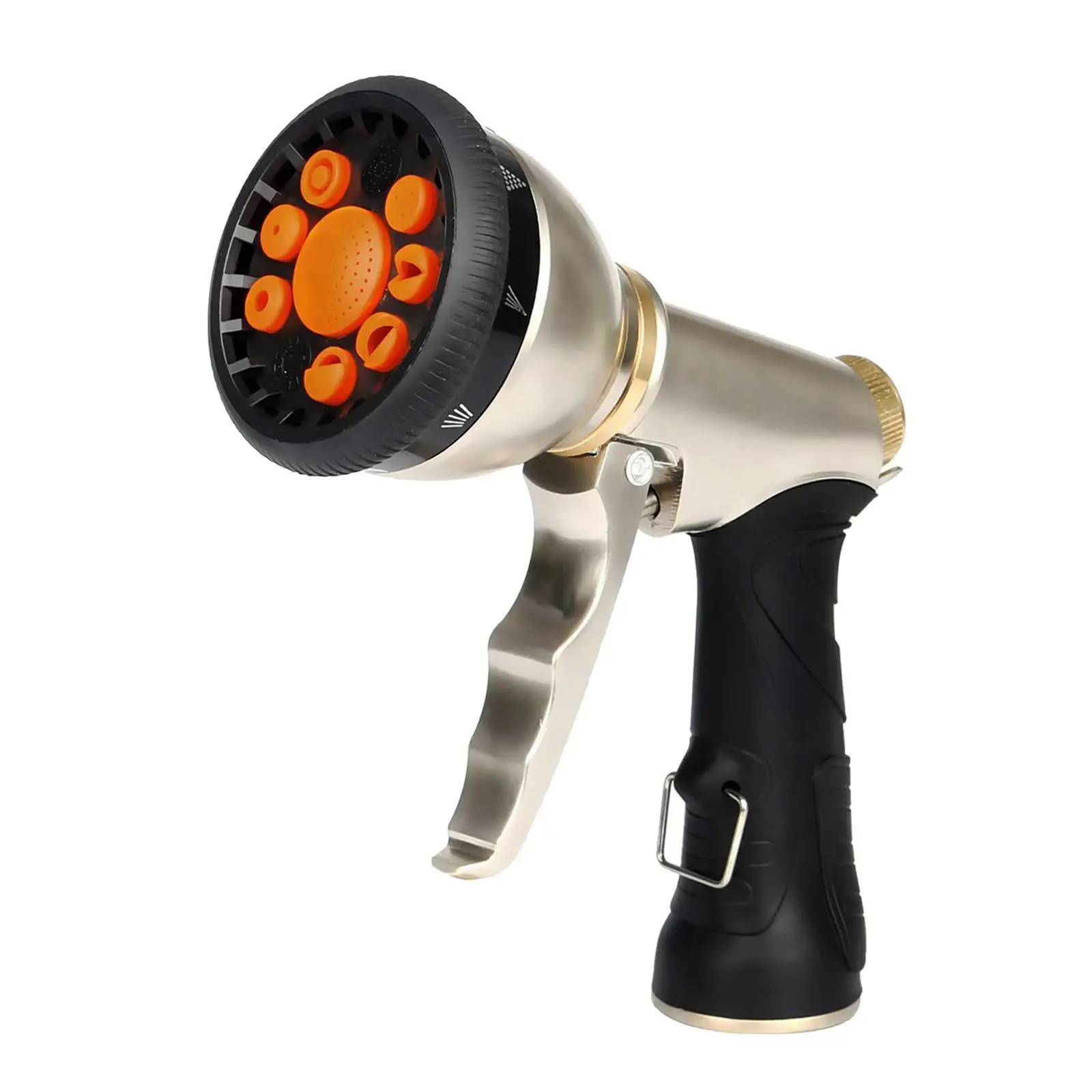 

High Pressure Jet Garden Hose Spray Nozzle 9 Adjustable Patterns Durability