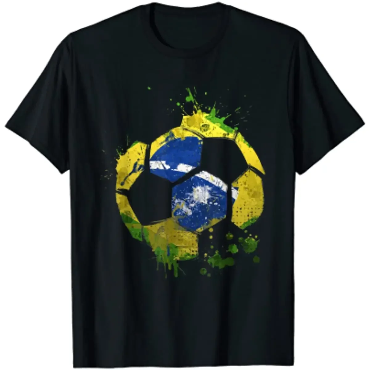 

Brazil Soccer Graphic Brazil Flag Football Sports Men T-Shirt Short Sleeve Casual Boys T-Shirts